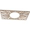 Ekena Millwork Hoover Wood Fretwork Pierced Ceiling Medallion, Red Oak, 26"W x 13"H x 9 5/8"ID x 1/4"T CMWP26X13X0250HORO - alternate 2